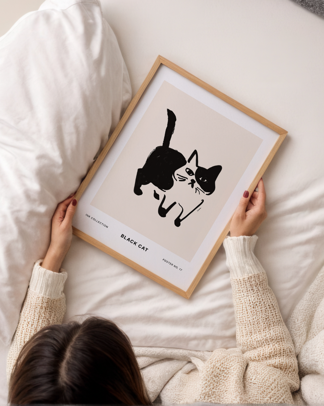 'Black Cat' Art Print