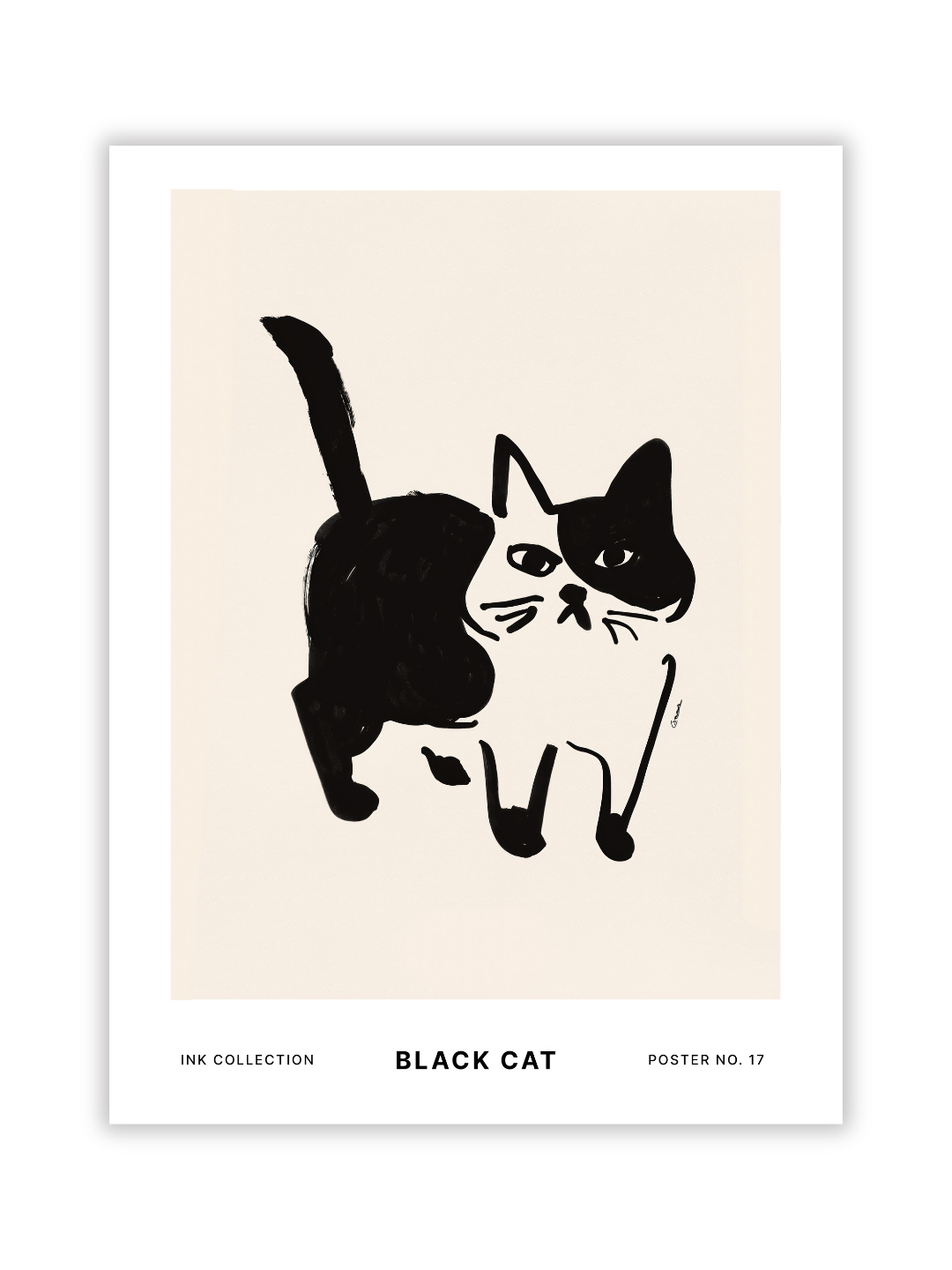 'Black Cat' Art Print