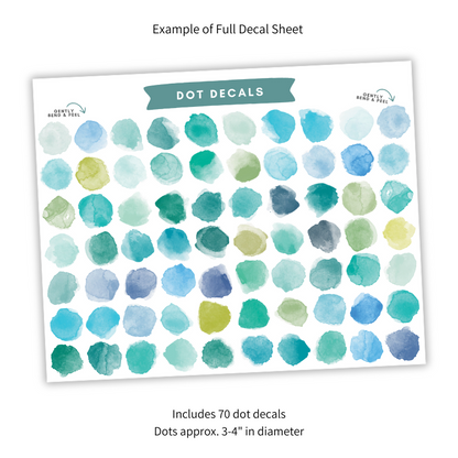Seaglass Watercolor Dot Decals