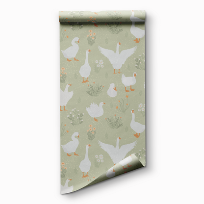 Goose Parade Wallpaper