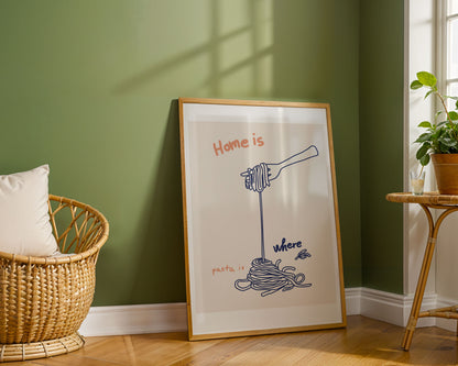 'Where The Pasta Is' Art Print