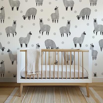 Llama Land Wallpaper