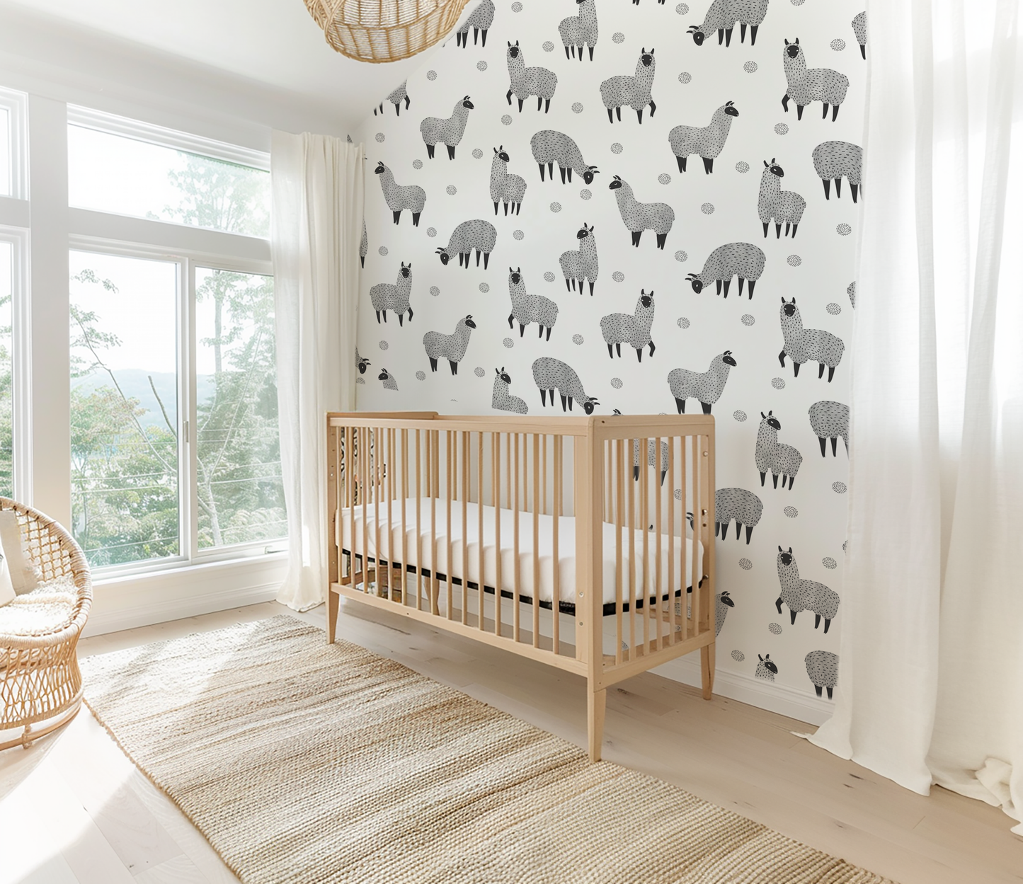 Llama Land Wallpaper