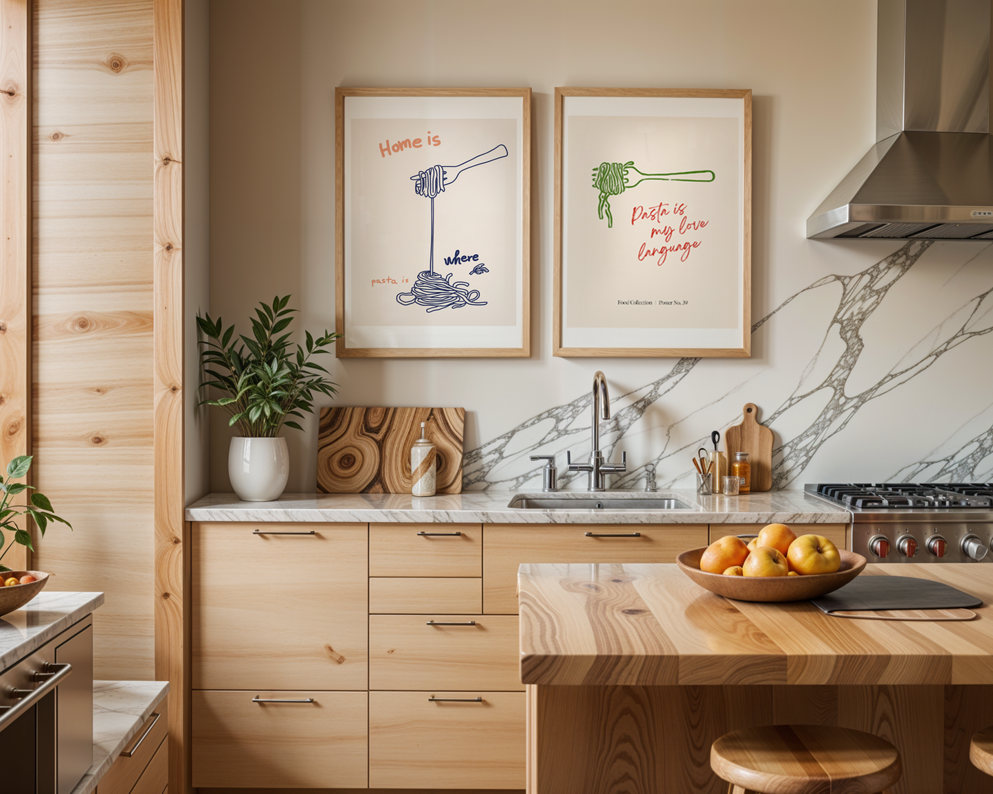 'Where The Pasta Is' Art Print