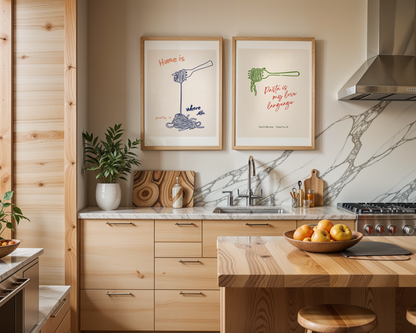 'Where The Pasta Is' Art Print