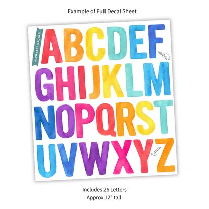 Rainbow Alphabet Set Decals
